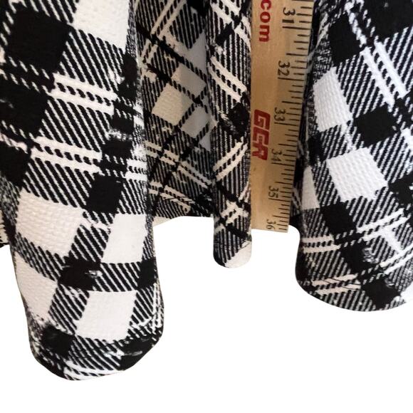 Hot Topic Dress Size Medium White Black Plaid Peter Pan Collar Academia Preppy - Picture 7 of 9
